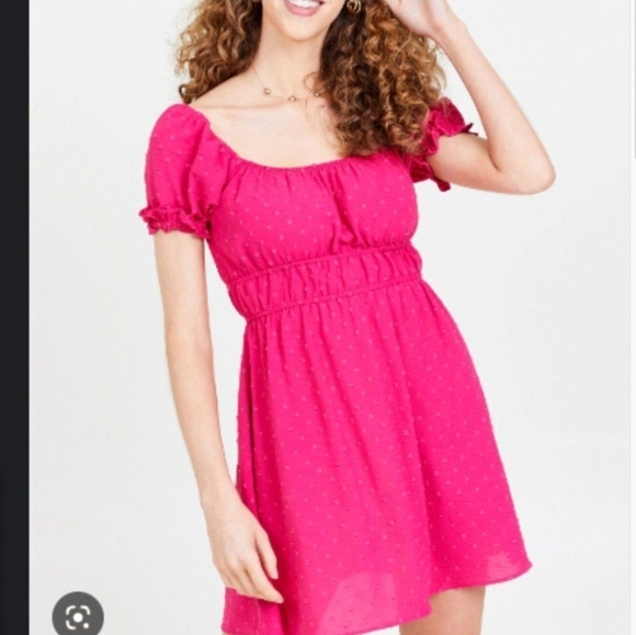Altar'd State Pressley Fuscia Mini Dress NWT - Picture 2 of 11
